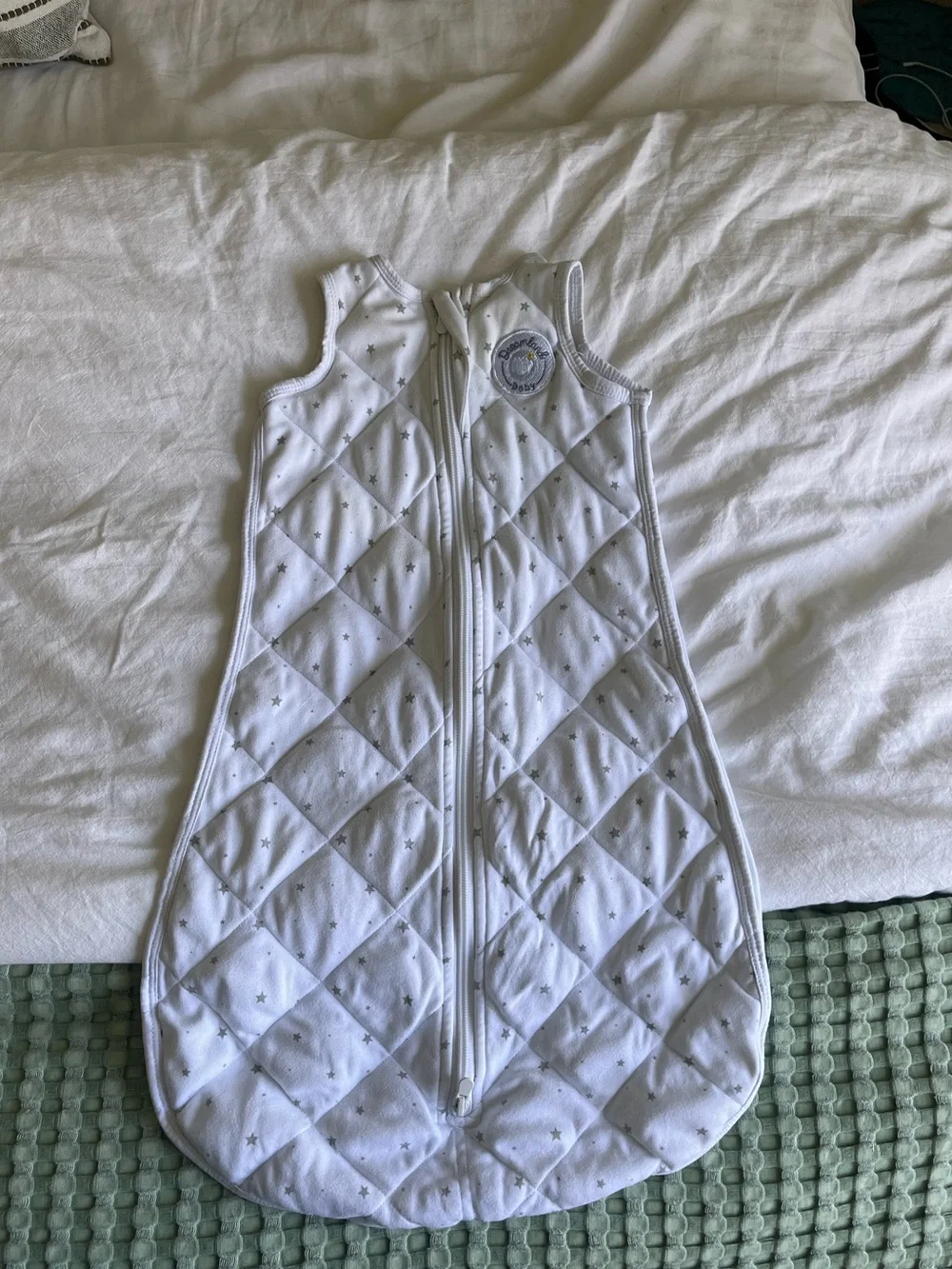 Dreamland dream weighted sleep sack- grey star size 0-6 months